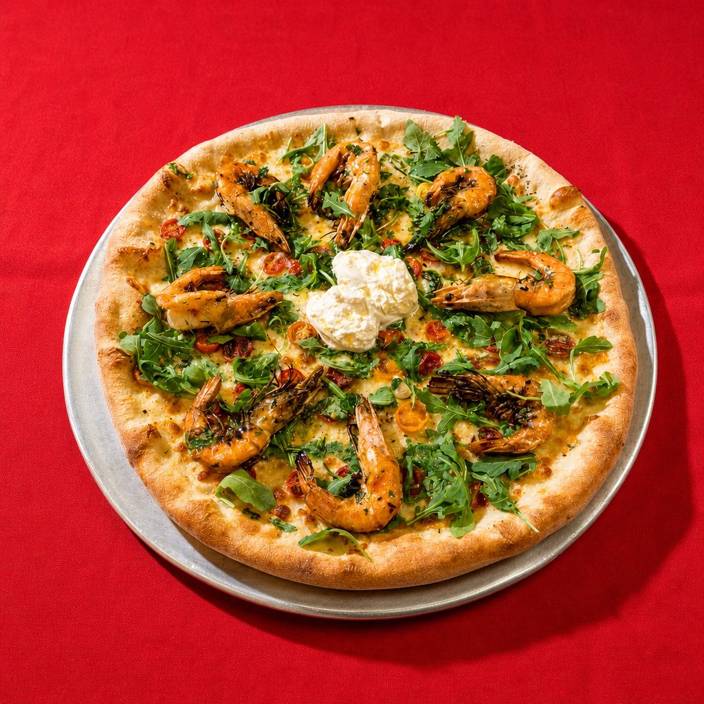 Combo Seafood Pizza.