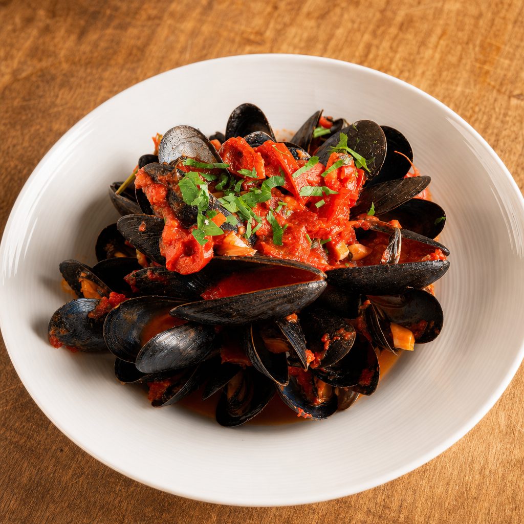 Mussels Marinara.