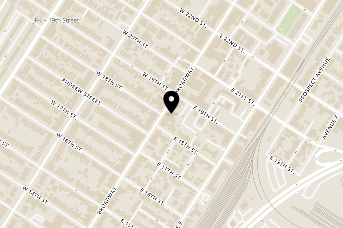 Map showing the location of San Vito's Restaurant & Pizzeria on 406 Broadway in Bayonne